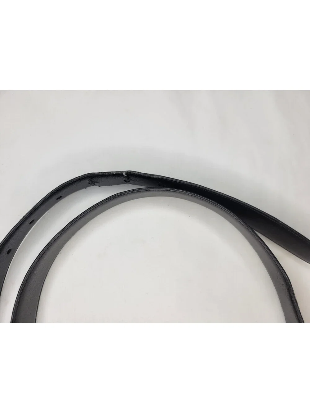 Calvin Klein Belt Genuine Leather Glossy/Matte Black XL **NO BUCKLE! BELT ONLY!!